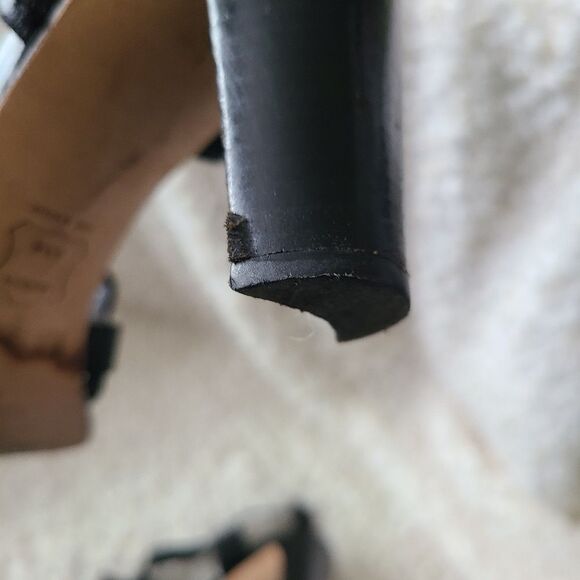 Stuart Weitzman Y2K Square Toe Strappy Heeled‎ Sandals sz 9.5 - Picture 7 of 11